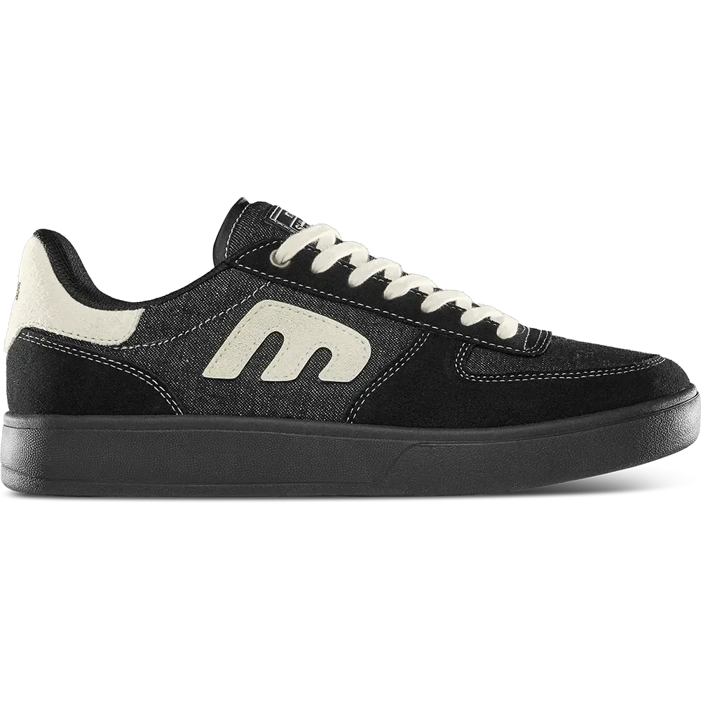 Etnies Emerson x Shimon Black and Gum collaboration shoe featuring STI Evolution Foam and 400NBS rubber outsole.