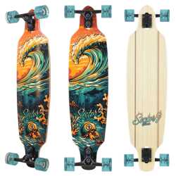 Sector 9 Flipside Fractal 36 inch drop-through longboard complete.