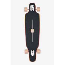 Globe Outlier Longboard 36 inch Scorch drop through cruiser complete with orange wheels.