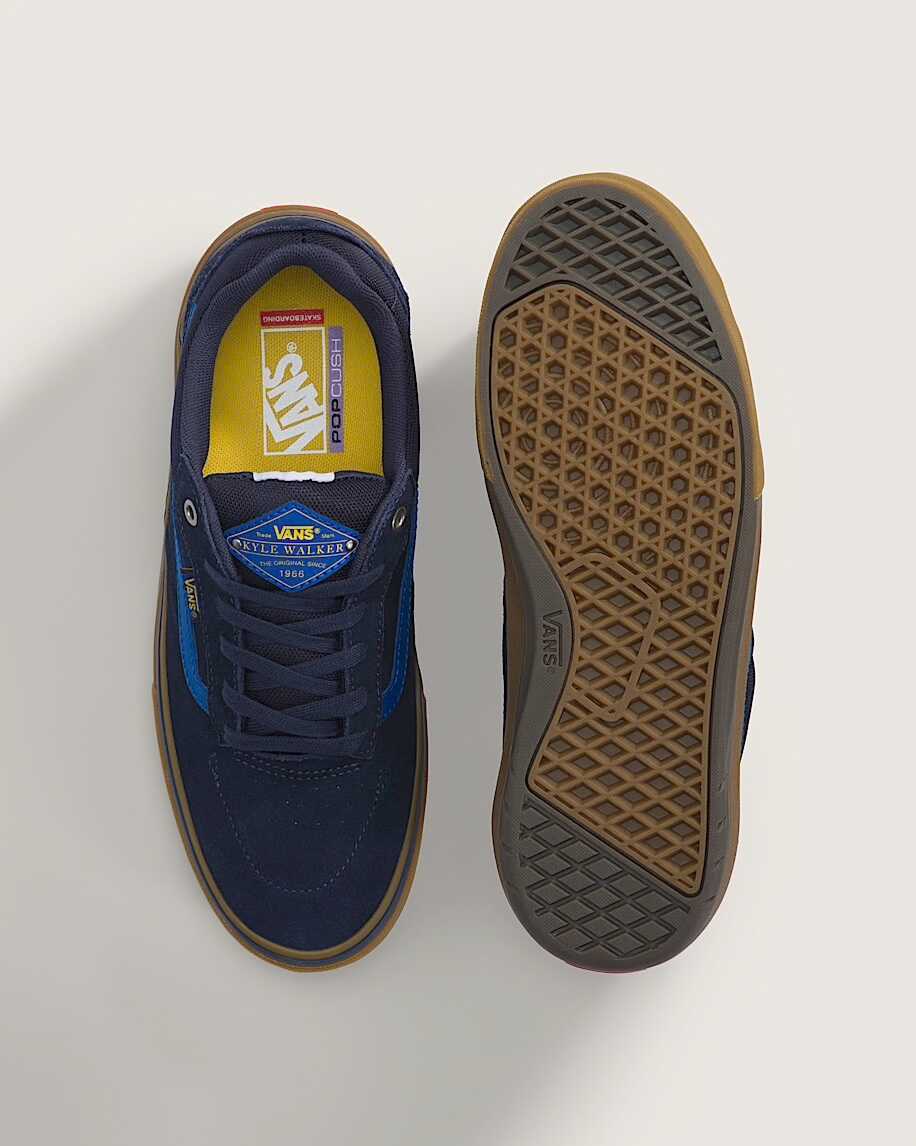 Vans Skate Kyle Walker in Rich Navy/Gum pro model skate shoe.