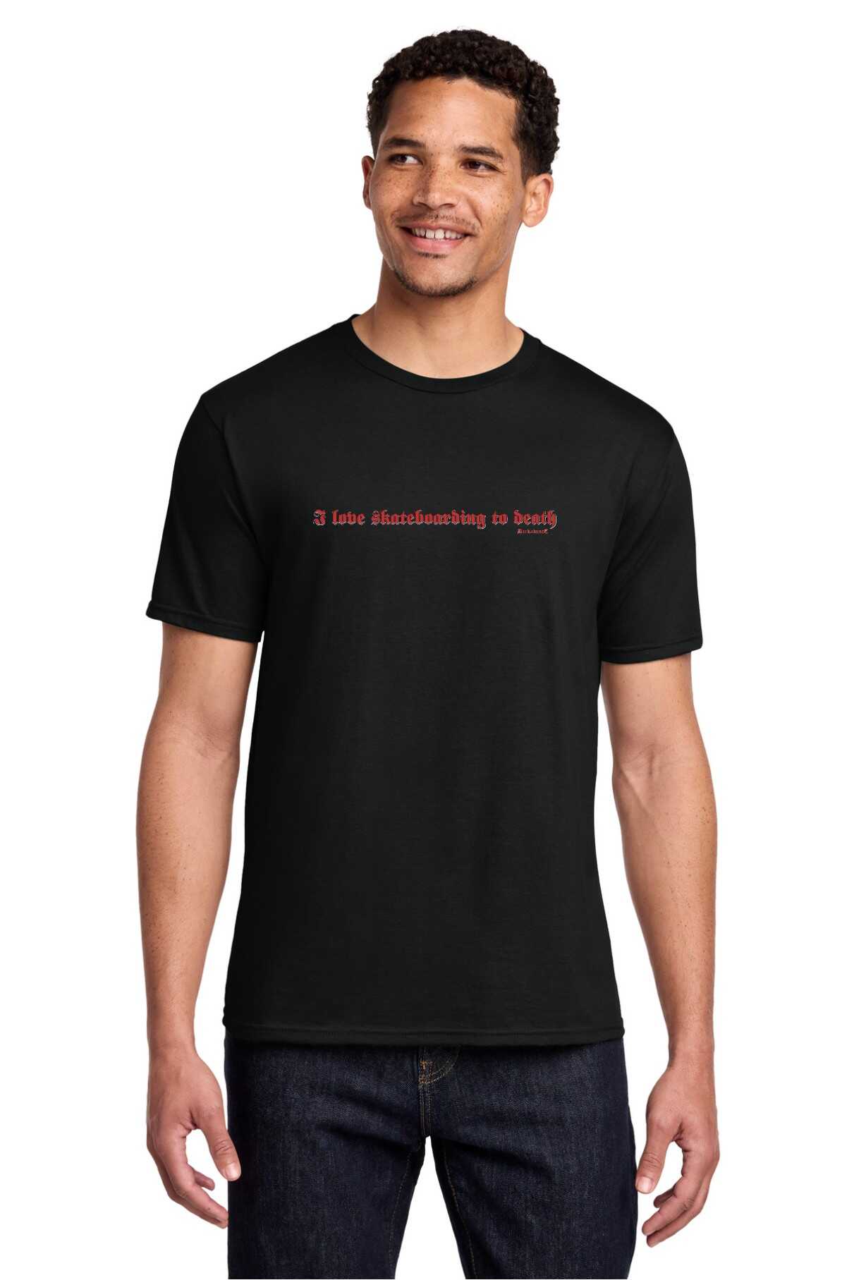 Deckadence | I Love Skateboarding To Death Tee, Black