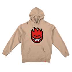 Spitfire Bighead Fill Hoodie in sandstone featuring the red graphic logo printed on the chest.