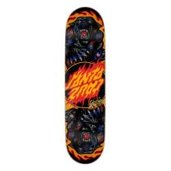 Santa Cruz 8.2 inch Asta Cosmic Cat Twin Pro Deck showing top and bottom graphics.