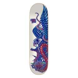 Santa Cruz 8.25 inch McCoy Battle VX Deck showing bottom graphic and wood grain top.