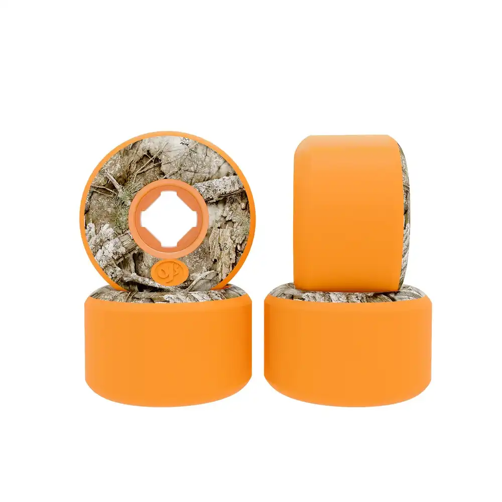 OJ Wheels | 56mm 92a Realtree APX Keyframe Orange Wheels - Image 2