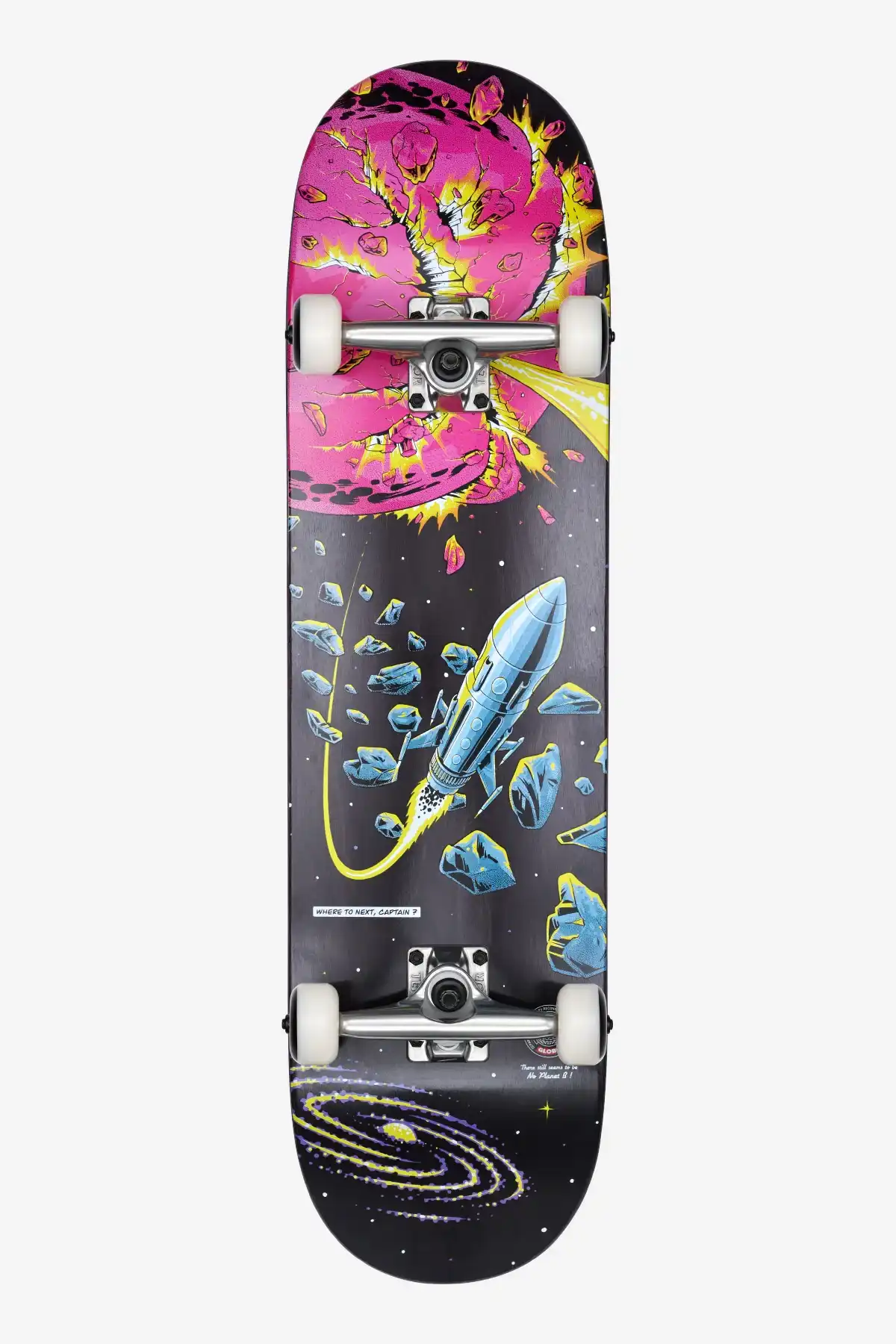 Globe 8.375" Where to Next Complete Skateboard in Black Maple/Recon.