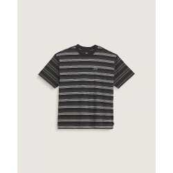 Vans Pismo Knit Shirt in black showing its textured cotton weave and crewneck cut.