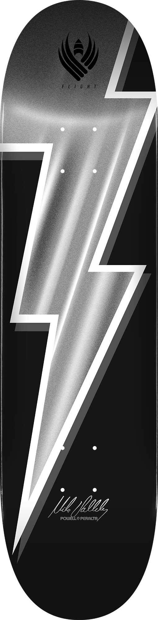 Powell Peralta 8.75" Mike Vallely Lightning Bolt Flight Deck with Silver Foil.