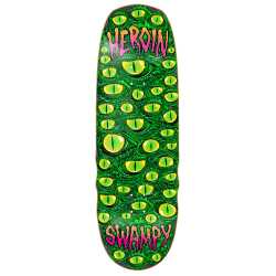 Heroin Skateboards Swampy Eyes Deck 10 inch shaped.