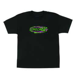 Santa Cruz Skateboards | Scribble Bone Hand Youth T-Shirt- Black