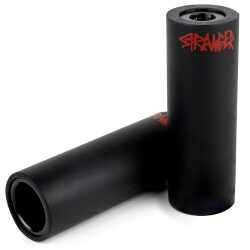 Stranger 4.5" Logo Peg in Black with Alloy Core and Sleeve.