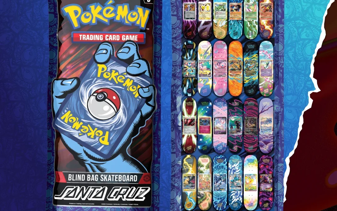 Santa Cruz Pokémon TCG Blind Bag Skateboards Drop at Deckadence